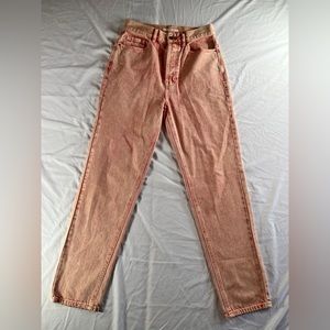 Women's PacSun Ultra High Rise Slim Salmon Wash Button Fly Jeans Size 25